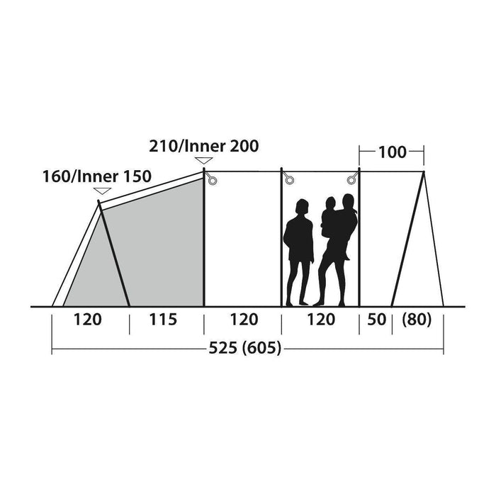 Outwell Tent Greenwood 4 Berth Pole Tent Outwell  - Dynamic Drive