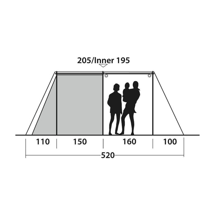 Outwell Tent Nevada 5 Berth Pole Tent Outwell  - Dynamic Drive