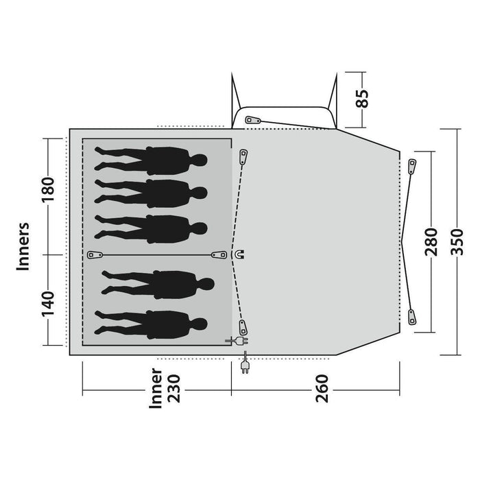 Outwell Tent Nevada 5 Berth Pole Tent Outwell  - Dynamic Drive