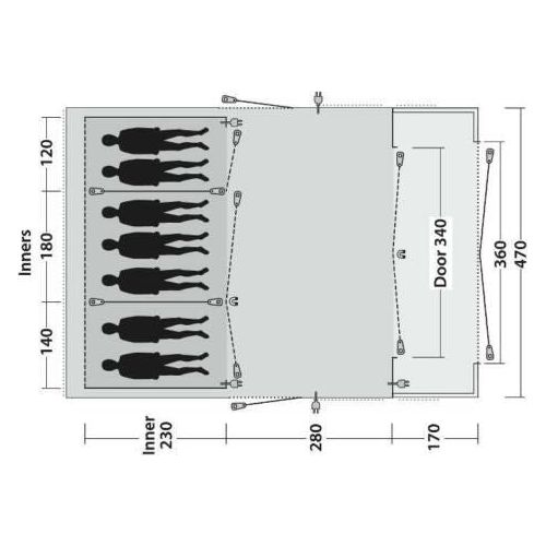 Outwell Tent Vermont 7 Berth Pole Tent Outwell  - Dynamic Drive