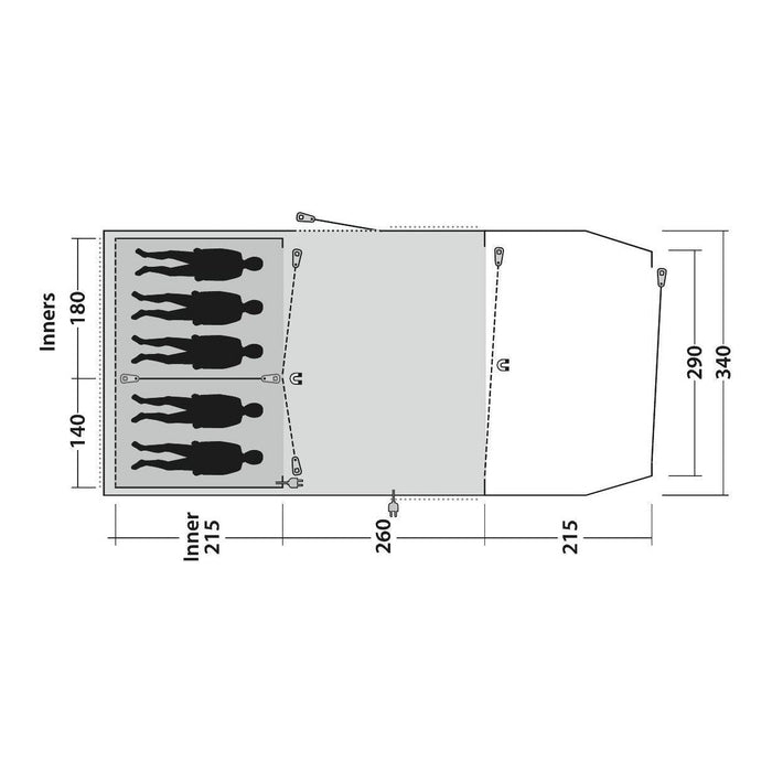 Outwell Tent Westwood 5 Berth Pole Tent Outwell  - Dynamic Drive