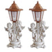 Pair Of Solar Cherub Angel Garden Lamp Post Lights Led Lighting Wall Patio Nom Streetwize  - Dynamic Drive