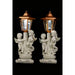 Pair Of Solar Cherub Angel Garden Lamp Post Lights Led Lighting Wall Patio Nom Streetwize  - Dynamic Drive