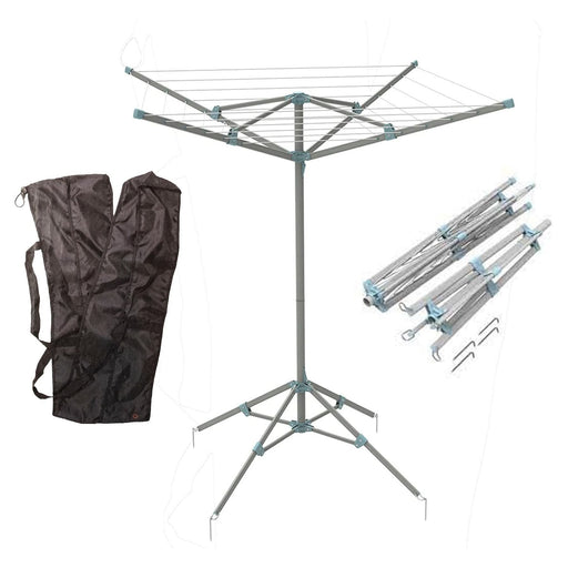 Portable 4 Arm Aluminium Clothes Line Camping Caravan Washing Airer Dryer Via Mondo  - Dynamic Drive