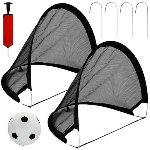 Portable 8 Piece Pop Up Kids Football Goal Set With Pegs Pump & Ball 120X86Cm Dunlop  - Dynamic Drive