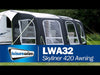 Leisurewize Skyliner 420 Caravan Single Inflation Point Air Porch Awning LWA32 Lesiurewize - Dynamic Drive