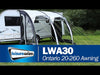 Leisurewize Ontario 20-260 Lightweight Caravan Poled Porch Awning Charcoal 2022 Leisurewize - Dynamic Drive