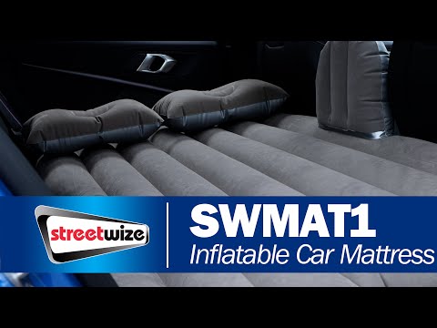 Inflatable Car Bed Air Cushion Mattress Backseat Rest Sleep & Pillow & 12v Pump Streetwize - Dynamic Drive