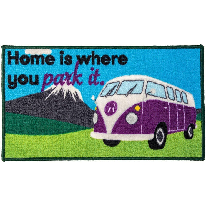 Quest Campervan Home Is Where You Park It Indoor Door Mat Washable For VW Quest  - Dynamic Drive