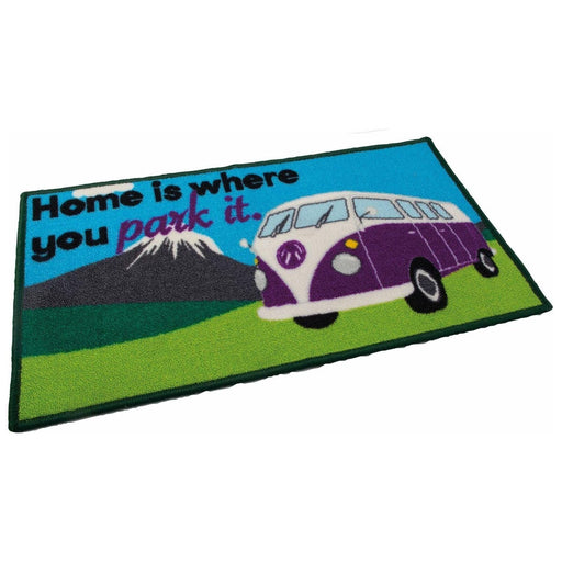 Quest Campervan Home Is Where You Park It Indoor Door Mat Washable For VW UK Camping And Leisure