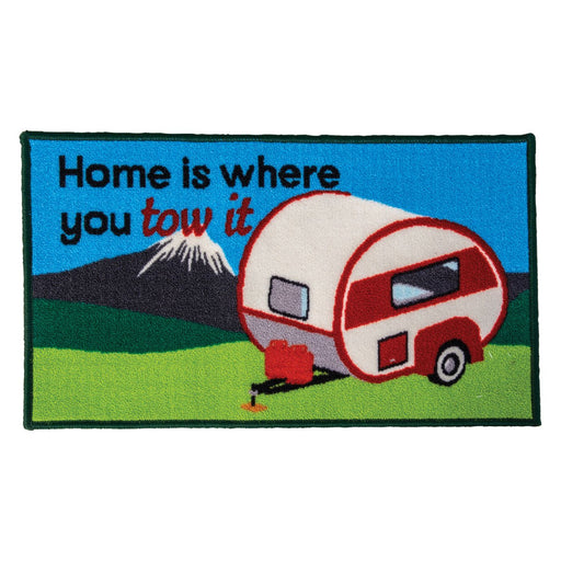 Quest Caravan Home Is Where You Tow It Indoor Door Mat Washable 40 x 70cm Quest  - Dynamic Drive