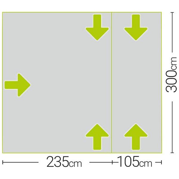 Quest Falcon AIR 300 HIGH Inflatable Drive Away Campervan Awning 240-270cm Quest  - Dynamic Drive