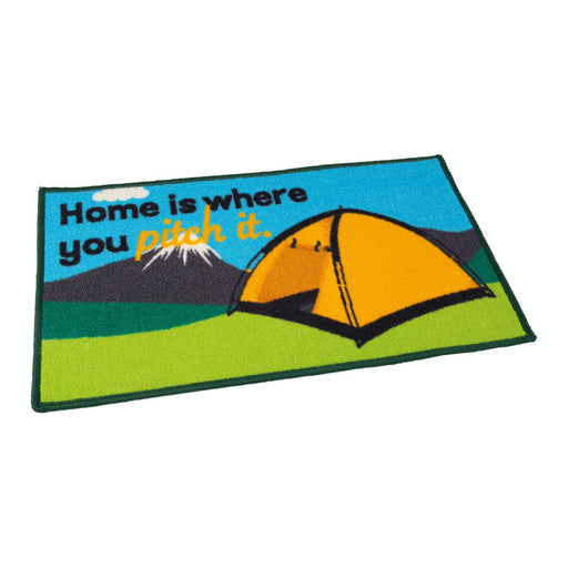 Quest Home Is Where You Pitch It Indoor Door Mat Washable 40 x 70cm Tent Camping Quest  - Dynamic Drive