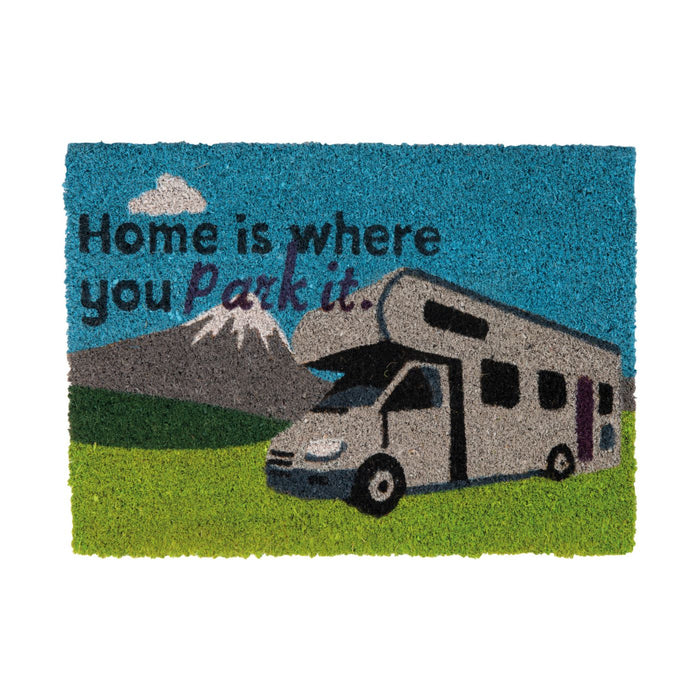 Quest Motorhome Door Mat Home Is Where You Park It Outdoor Heavy Duty Coir Quest  - Dynamic Drive