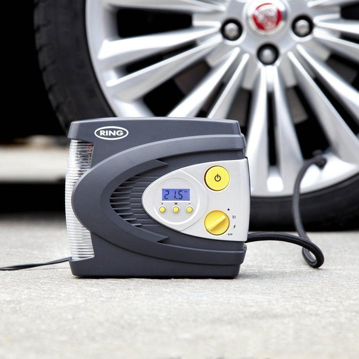 Ring RAC630 12V Digital Air Compressor Wheel Tyre Inflator Pump Psi & Bar + Case ukcampingandleisure  - Dynamic Drive