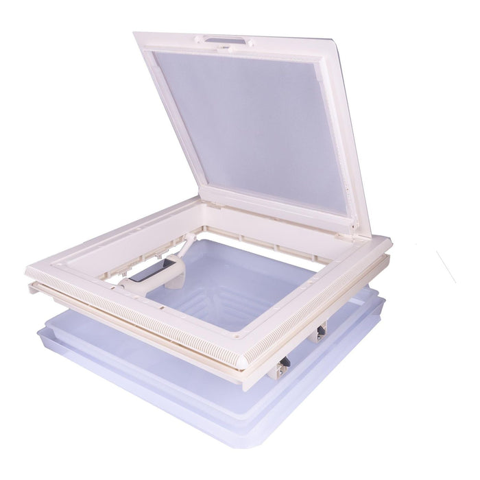 Roof Vent Sky Light Caravan Motorhome 400 x 400mm Flynet White MPK Rooflight MPK  - Dynamic Drive