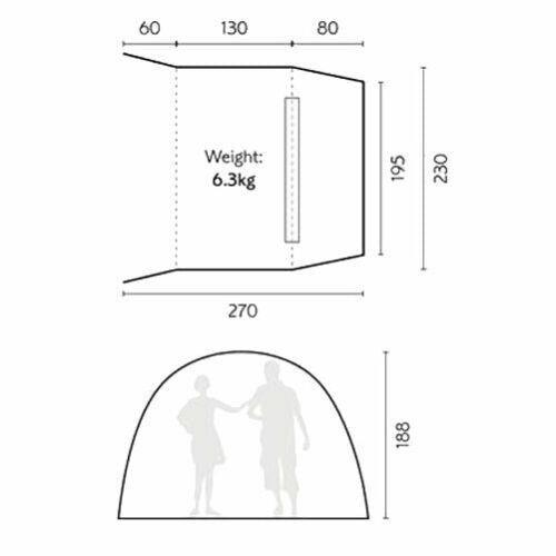 Royal Buckland Extension Porch for Buckland 8 Tent *Porch Only* Royal  - Dynamic Drive