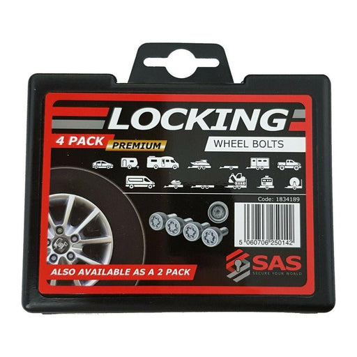 SAS M14 x 1.5 Premium Locking Wheel Bolts, Set of 4 in case Ifor Williams Trailers UK Camping And Leisure