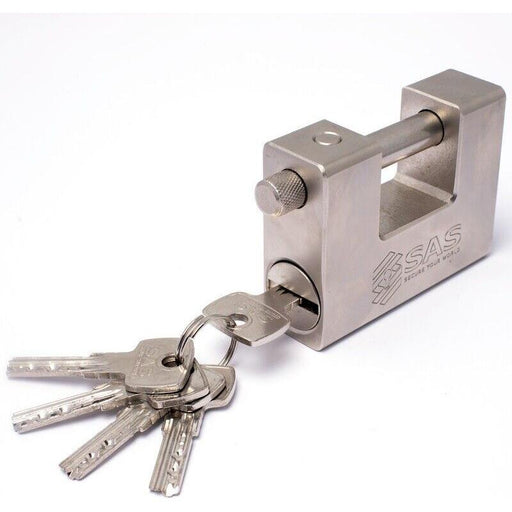 SAS Ultra Secure C-Type Padlock Hardened Steel 8300075 Chains Gates Cables UK Camping And Leisure