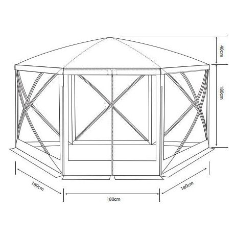 Outdoor Revolution Screenhouse 6 DLX Quick Erect Pop Up Shelter Gazebo ORSH0016 Outdoor Revolution  - Dynamic Drive