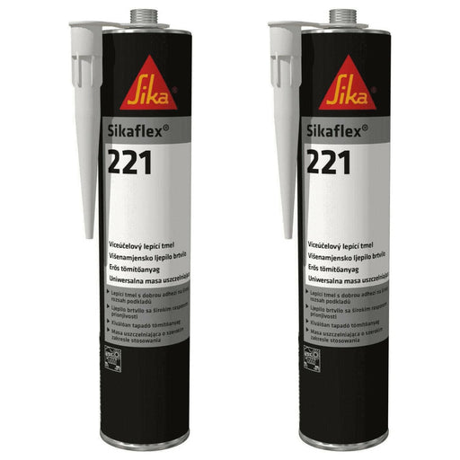 2 x Sikaflex 221 Strong Adhesive Sealant White Caravan Motorhome Boat UK Camping And Leisure