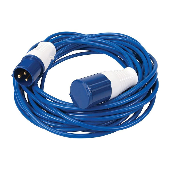 Silverline 14M Caravan Camping Hook Up Cable 16A Lead & Mains Plug Adaptor Silverline  - Dynamic Drive