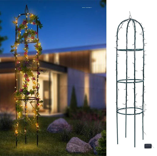 Solar 100 LED White Trellis For Light Up Your Garden / Plant / Bush 195cm x 40cm Streetwize  - Dynamic Drive