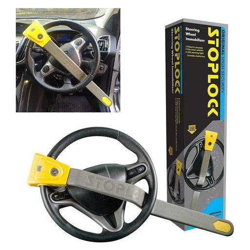 Stoplock Original High Security Flashing LED Car Steering Wheel Lock Immobiliser Stoplock  - Dynamic Drive