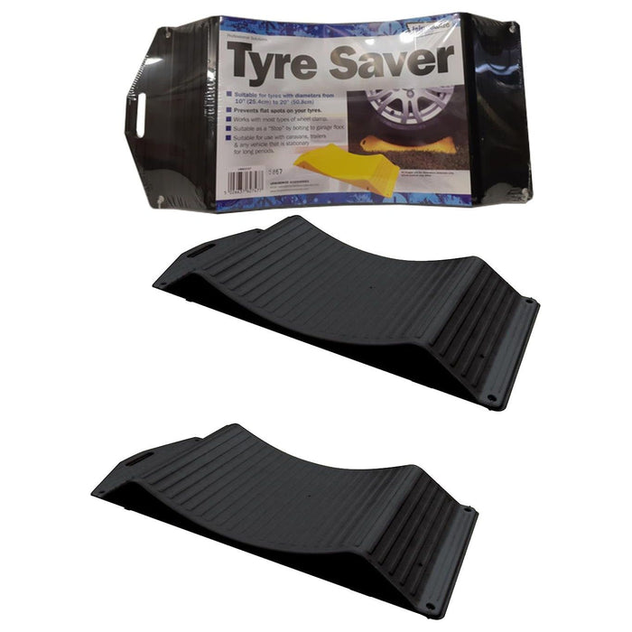 Streetwize Tyre Saver Wheel Chock Leveller Ramp x2 Leisurewize  - Dynamic Drive