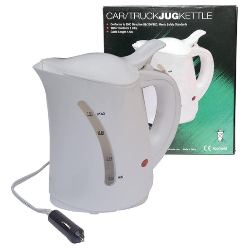 Summit 12v Electric Low Wattage Kettle Caravan Motorhome White 1 Litre Summit  - Dynamic Drive