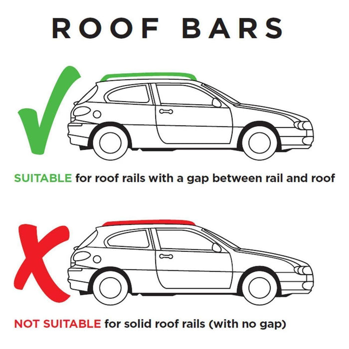 Summit Roof Bars For Raised Rails Cars UK Camping And Leisure