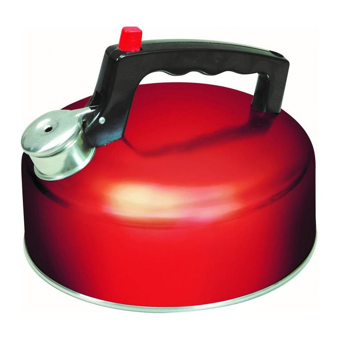 Sunncamp 2lt Red Stainless Steel Whistling Caravan Camping Kettle SunnCamp  - Dynamic Drive