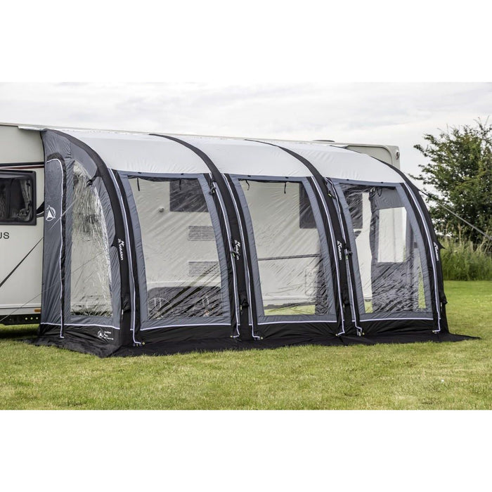 SunnCamp Grey Ultima Versara Air 390 Caravan Porch Awning + Upright Sewn In Pads SunnCamp  - Dynamic Drive