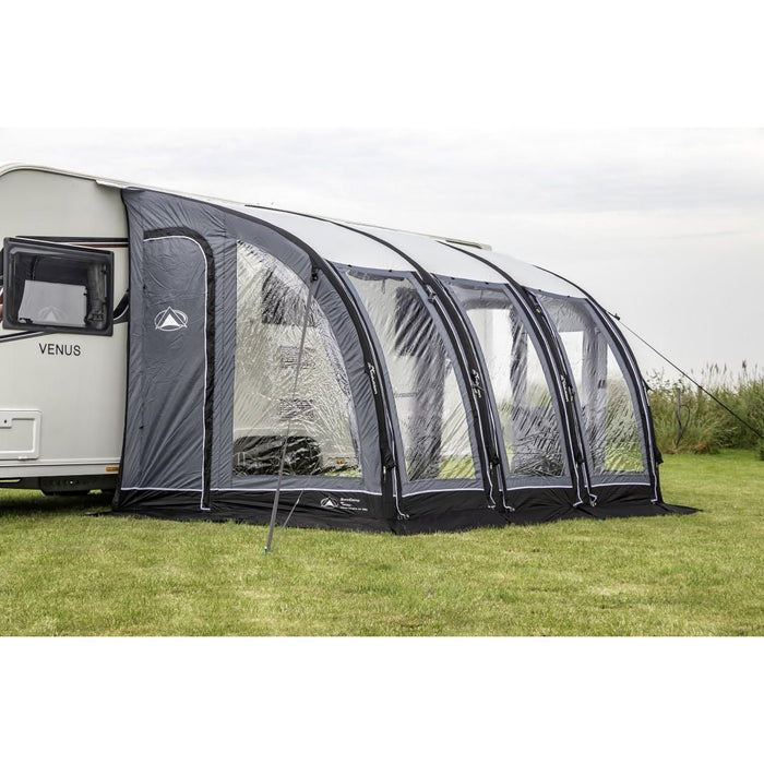 SunnCamp Grey Ultima Versara Air 390 Caravan Porch Awning + Upright Sewn In Pads SunnCamp  - Dynamic Drive