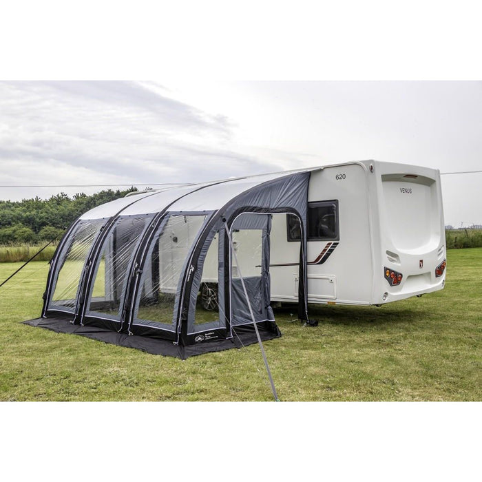 SunnCamp Grey Ultima Versara Air 390 Caravan Porch Awning + Upright Sewn In Pads SunnCamp  - Dynamic Drive