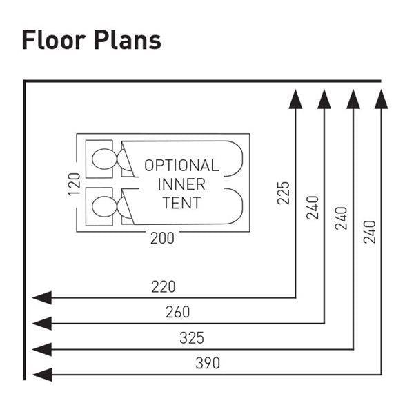 SunnCamp Swift 325 SC Deluxe Caravan Porch Awning Lightweight 2022 Model SunnCamp  - Dynamic Drive