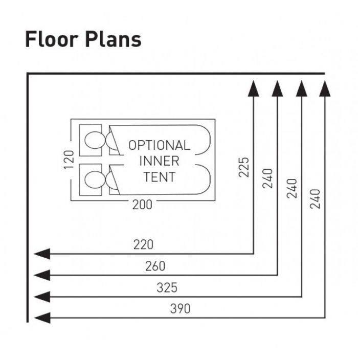 Sunncamp Swift 390 SC Air Plus Inflatable Caravan Porch Awning SunnCamp  - Dynamic Drive