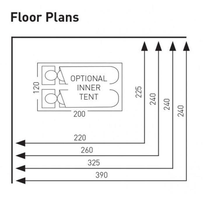 Inner Tent SunnCamp Swift / Dash Two Berth Awning Breathable SunnCamp  - Dynamic Drive