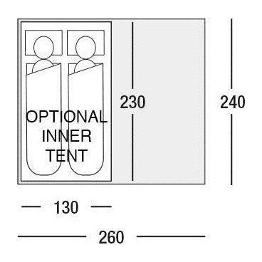 SunnCamp Ultima Versara 260 Caravan Poled Awning SF1912 SunnCamp  - Dynamic Drive