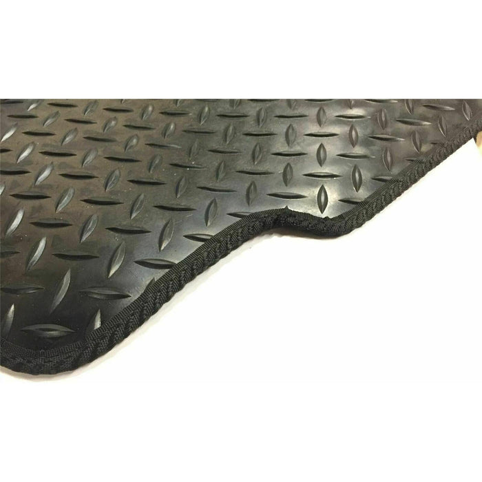 Tailored fit Rubber Floor Step Mats Twin for Volkswagen Transporter T5 Black UKB4C  - Dynamic Drive