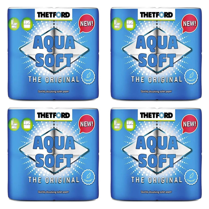 Thetford Aqua Soft Toilet Tissue Paper 16 x Rolls Motorhome Waste Thetford  - Dynamic Drive