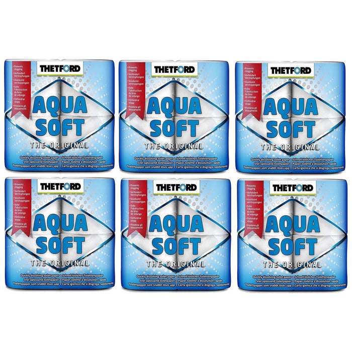 Thetford Aqua Soft Toilet Tissue Paper 24 x Rolls Motorhome Waste Thetford  - Dynamic Drive