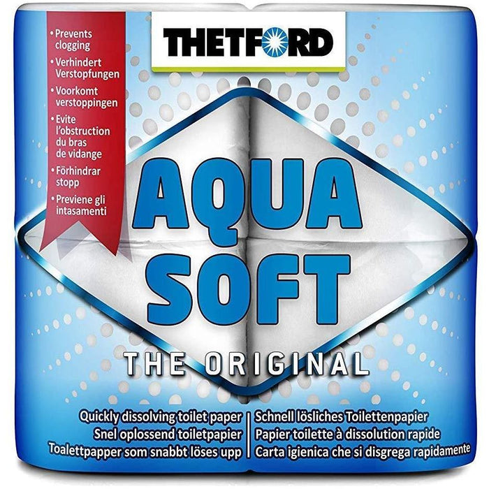 Thetford Aqua Soft Toilet Tissue Paper 24 x Rolls Motorhome Waste Thetford  - Dynamic Drive