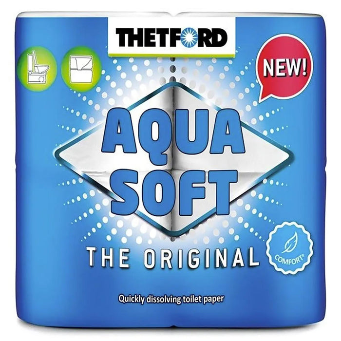 Thetford Aqua Soft Toilet Tissue Paper 8 x Rolls Motorhome Waste Thetford  - Dynamic Drive