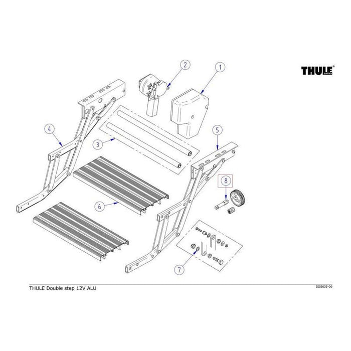 Thule Omnistor Motorhome Double Step Motor Pinion Kit 1500602282 Thule  - Dynamic Drive