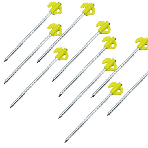 Titan Glow in the Dark Ground Rock Tent Pegs 10 Pack Via Mondo - Dynamic Drive