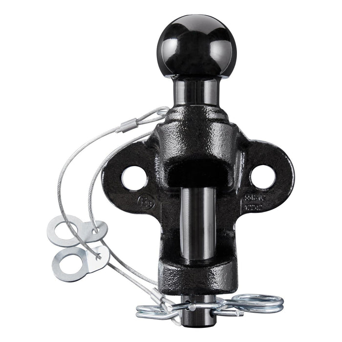 Tow Bar Ball and Pin Coupling 50mm Tow Hitch E approved Tow Jaw Black - UK Camping And Leisure