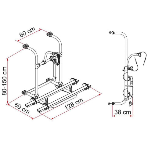 Fiamma Carry Bike Pro (02096 9 ) Lightweight Bike Rack for RV