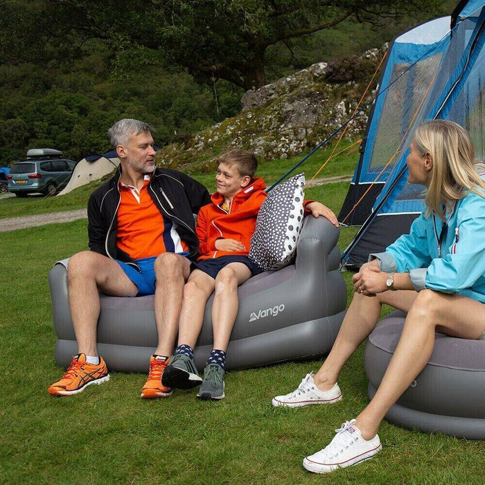 Vango Inflatable Sofa Camping blow up chair Nocturne Grey Tent Awning Furniture Vango  - Dynamic Drive