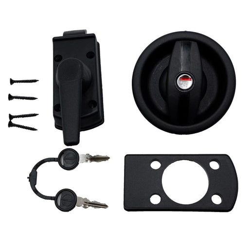 Vecam Caravan Door Lock and Barrel - Complete Left Hand Assembly with 2 x Keys - UK Camping And Leisure